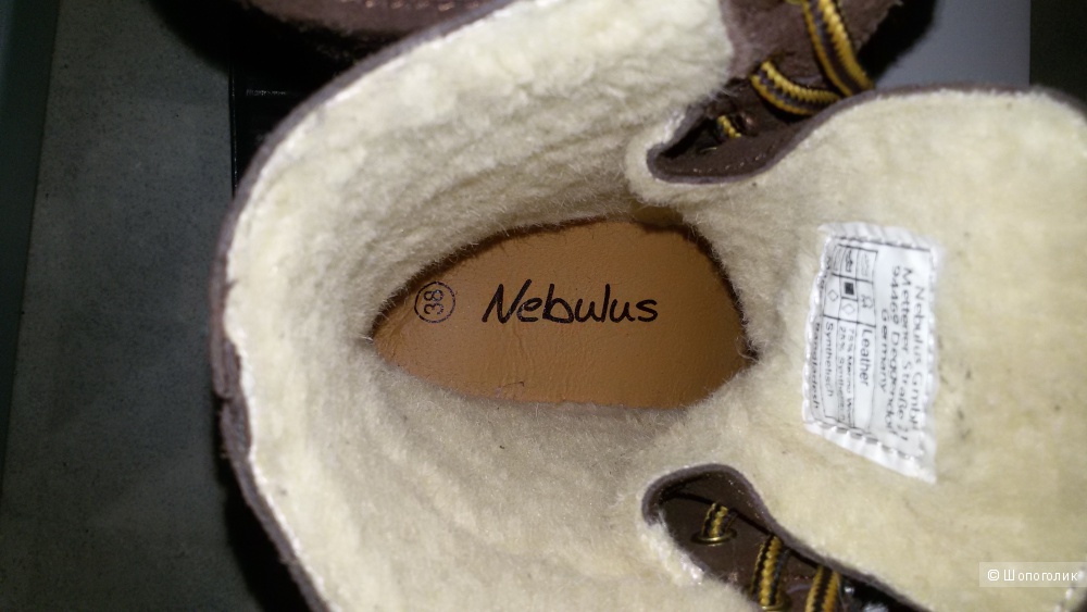 Оригинальные немецкие зимние замшевые женские ботинки Nebulus 38 р. (новые)