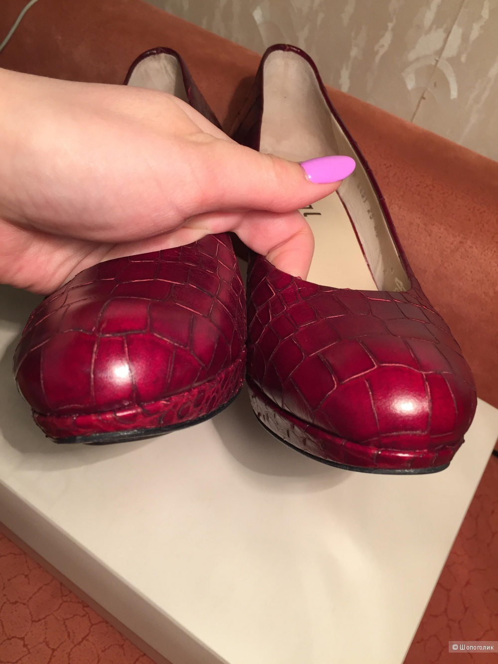 Красные женские туфли Hogl, размер 37-38