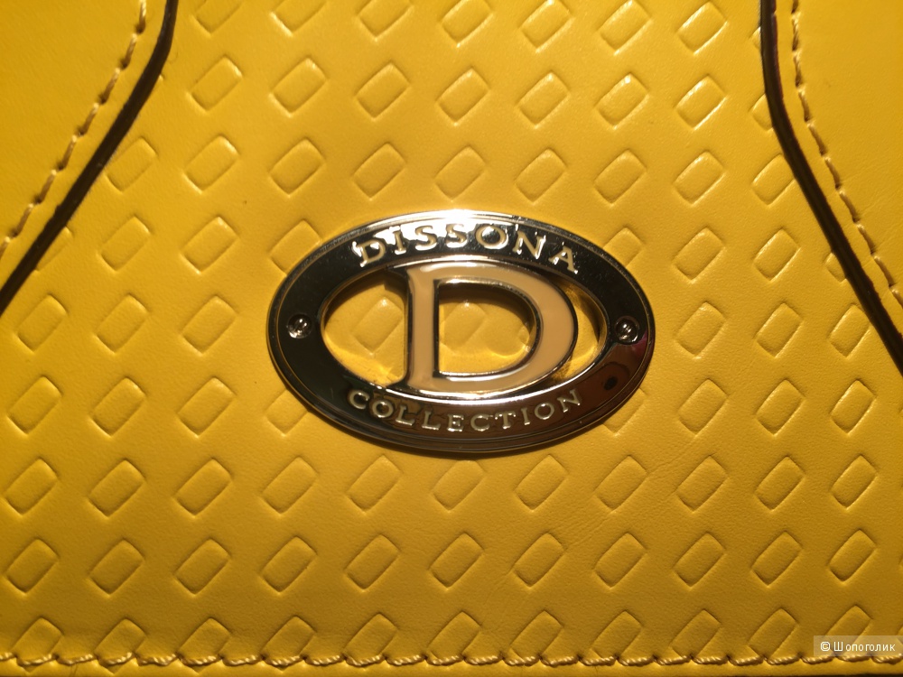 Новая желтая итальянская сумка Dissona