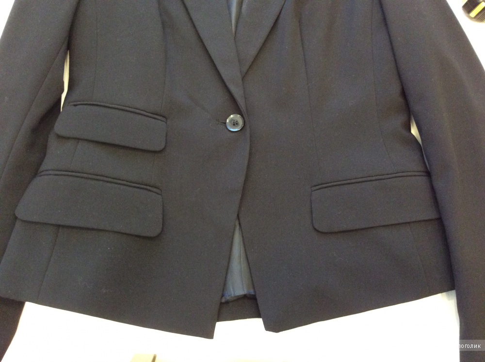 Классический женский чёрный костюмный пиджак Laura Scott р.46