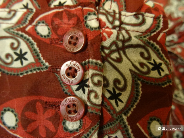Шифоновая блузка с узорами s.Oliver, размер 42