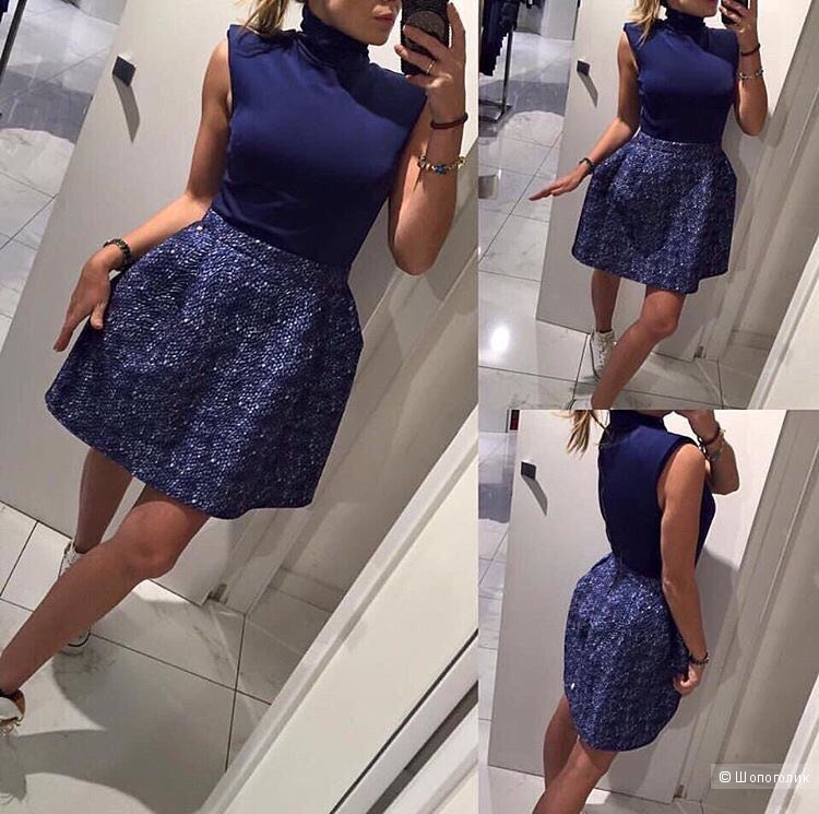 Платье Elisabetta Franchi AB5163965, цвет Чернила, Размер 42it