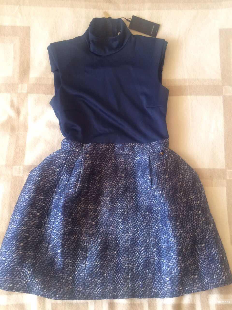 Платье Elisabetta Franchi AB5163965, цвет Чернила, Размер 42it