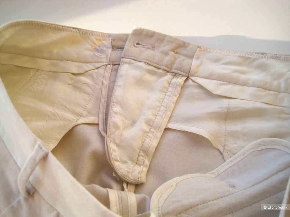 Летние длинные шорты брючного типа Bird by Juicy Couture кремового цвета, хлопок, шерсть