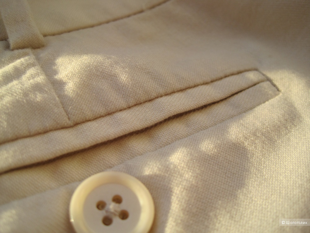Летние длинные шорты брючного типа Bird by Juicy Couture кремового цвета, хлопок, шерсть
