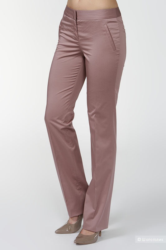 Классные дизайнерские брюки из хлопка Charuel цвета капучино размер 50 новые
