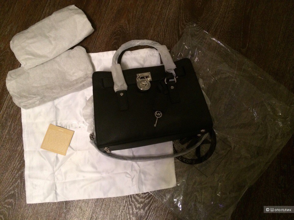 Шикарная сумка  классической модели MICHAEL Michael Kors Hamilton Saffiano Leather Medium Satchel