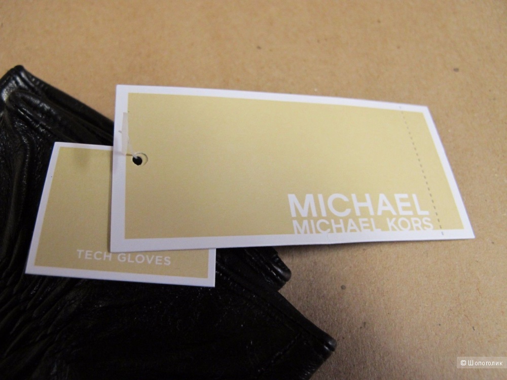 MICHAEL KORS красивые кожаные перчатки с логотипом