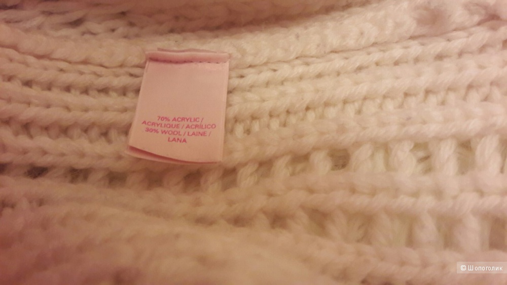 Свитер - туника крупной вязки Victoria's Secret оригинал,размер S (подойдет и на M),цвет- белый