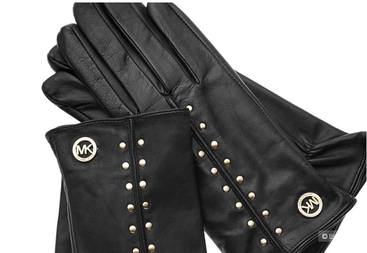 MICHAEL KORS красивые кожаные перчатки с логотипом Новые Оригинал