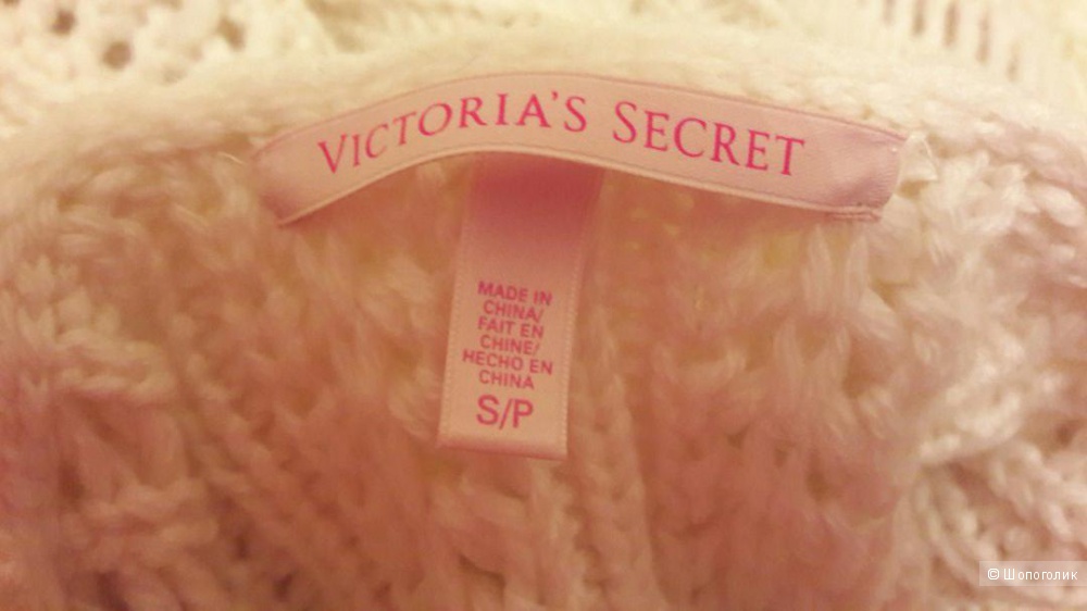 Свитер - туника крупной вязки Victoria's Secret оригинал,размер S (подойдет и на M),цвет- белый