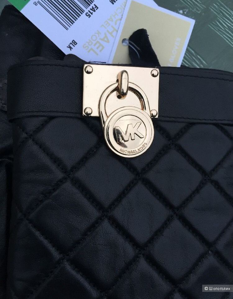 MICHAEL KORS красивые кожаные перчатки с логотипом Новые Оригинал