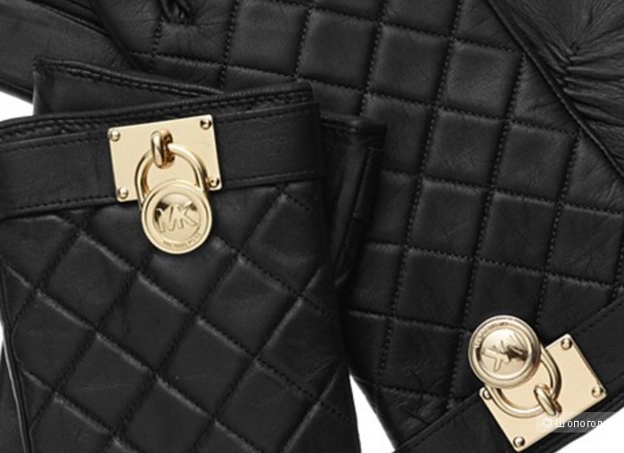 MICHAEL KORS красивые кожаные перчатки с логотипом Новые Оригинал