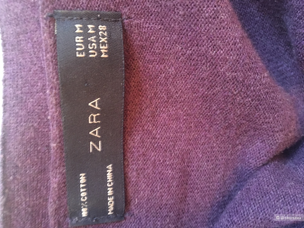 Фиолетовый хлопковый кардиган ZARA размер М