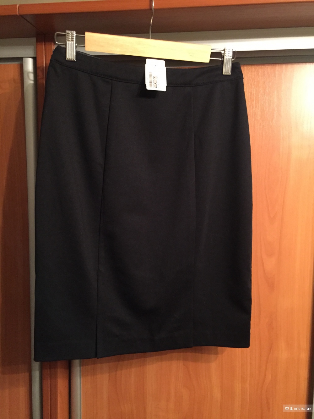Новая кожаная юбка-карандаш US 6 (на 44) чёрная Coleen Lopez