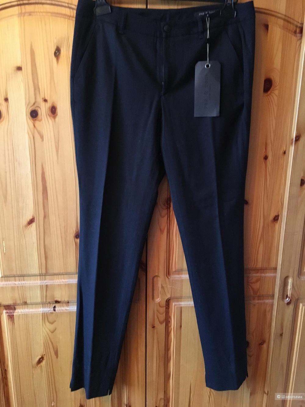 Новые шерстяные темно-синие брюки-дудочки Rag&Bone размер US10
