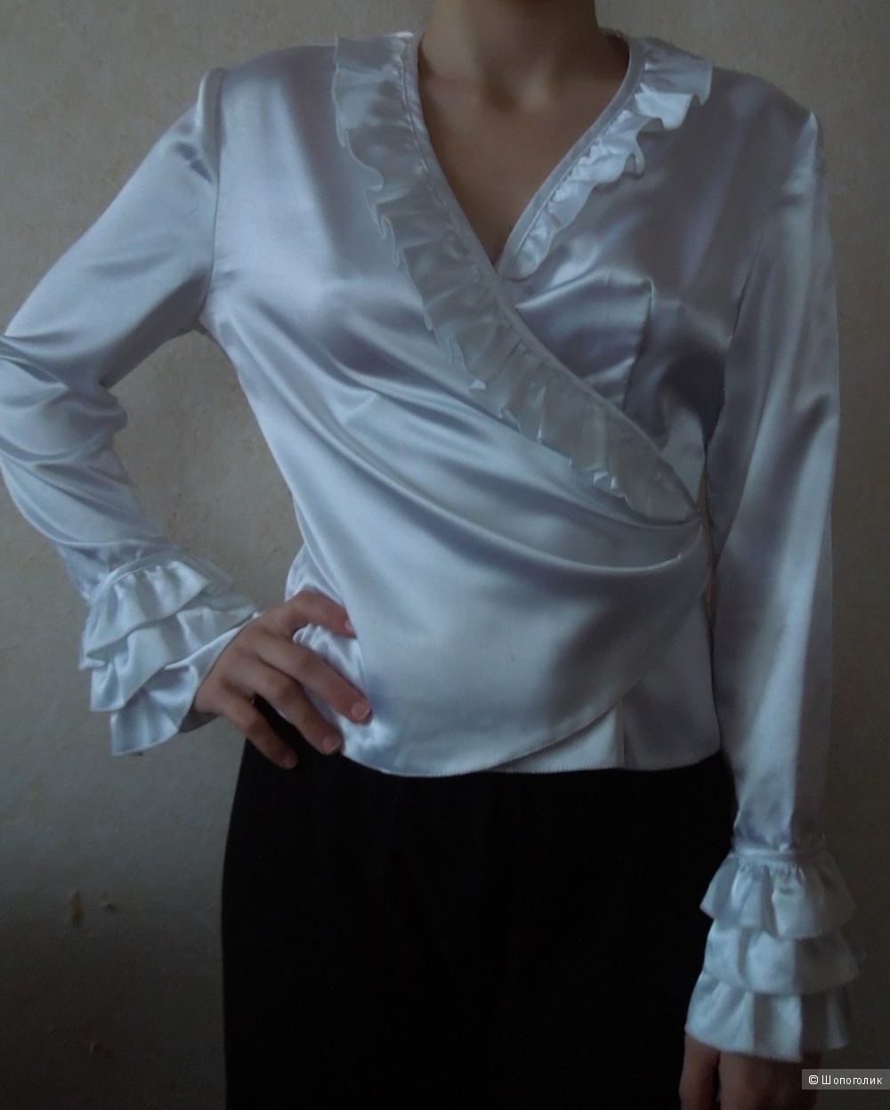 Блузка белая 44-46 р. Можно как театральный костюм