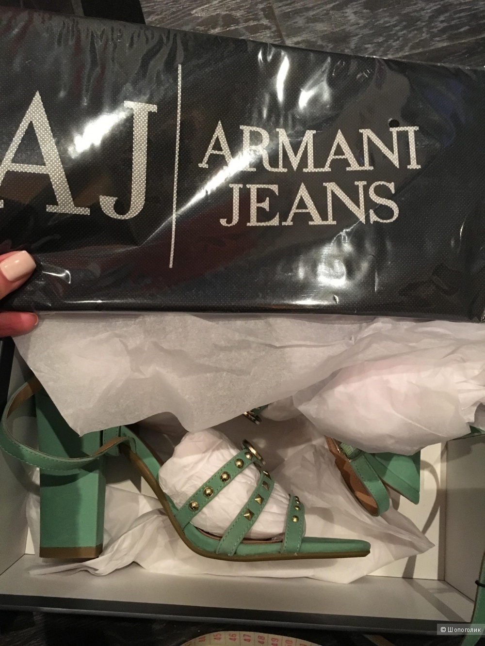 Armani jeans босоножки замша