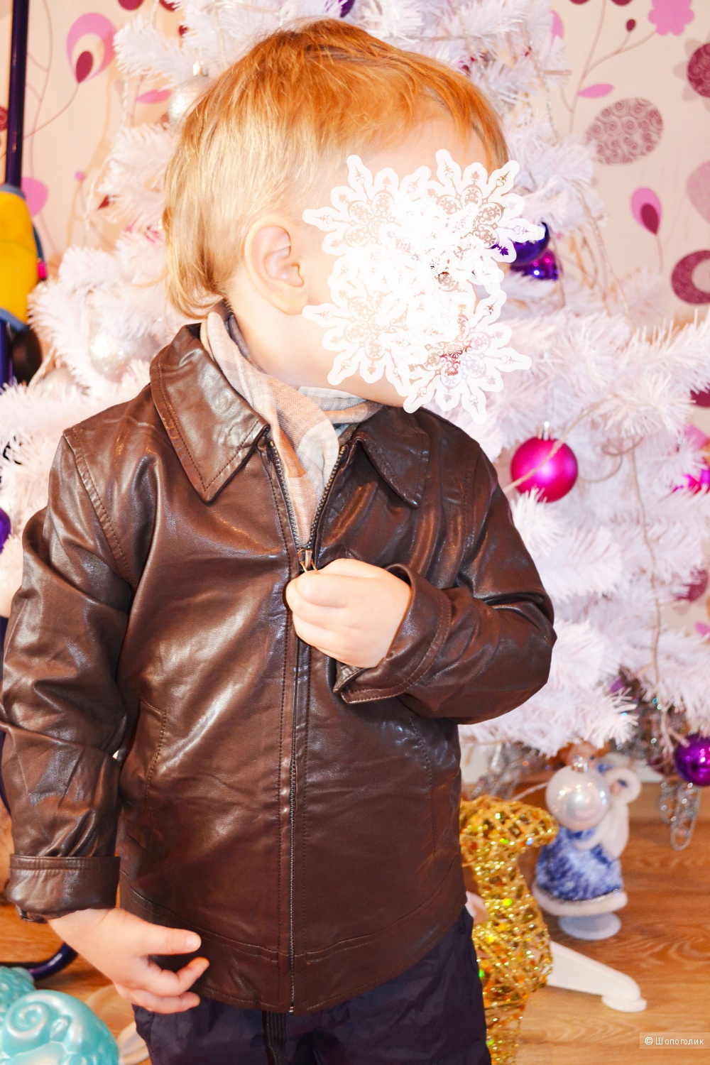 Новая кожаная курточка для мальчика Pinetti (Италия) на 3-4 года
