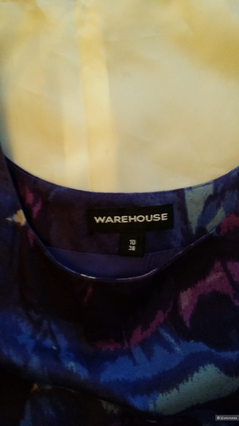 Коктейльное платье культового  бренда "Warehouse" 40-42 размер 100% хлопок