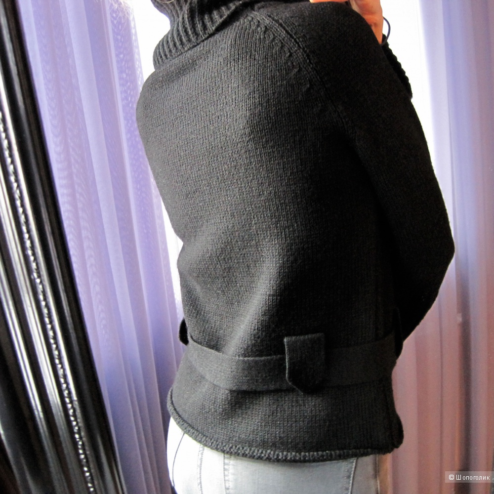 Черный теплый свитер с высоким воротником Finn Flare, акрил, шерсть, размер M
