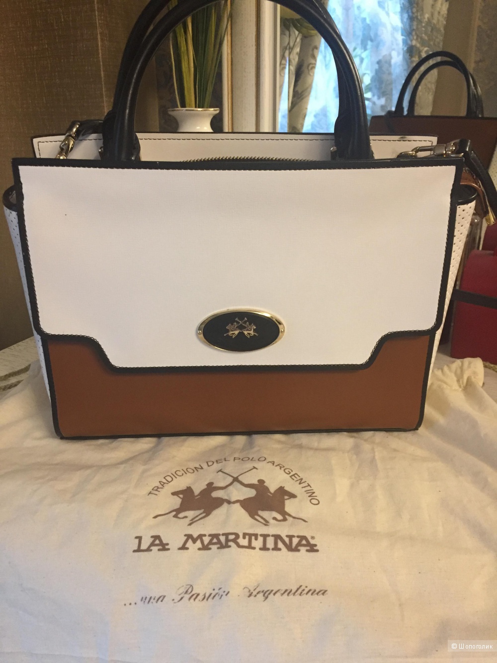 Кожаная сумка La Martina