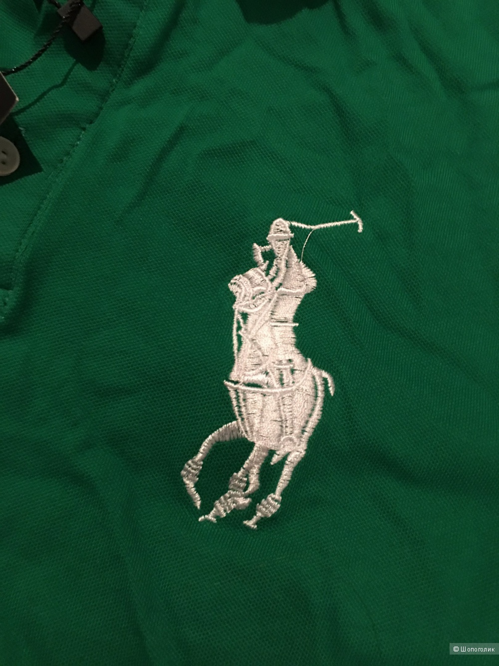 Мужская футболка, ralph lauren,цвет зеленый,размер XL, маломерит, копия,новая!