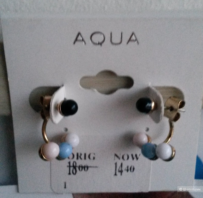 Серьги новые Aqua, США