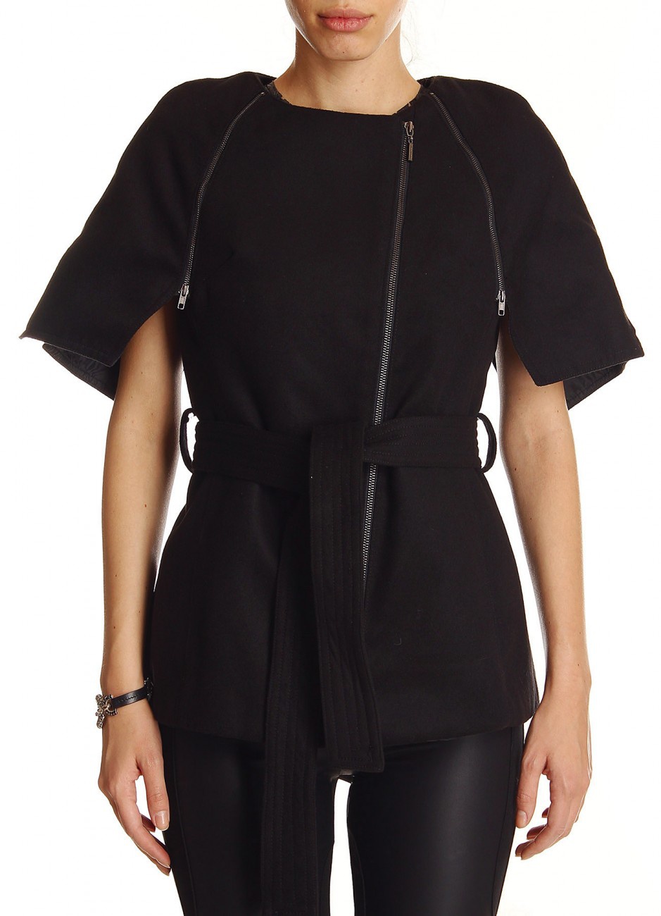 Пальто итальянского бренда FORNARINA черного цвета, размер М