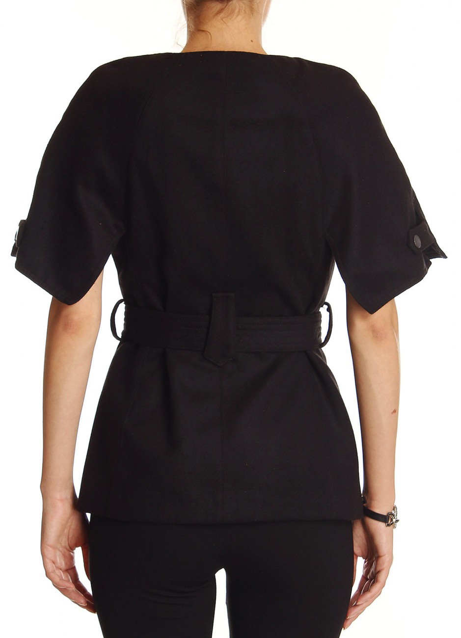 Пальто итальянского бренда FORNARINA черного цвета, размер М