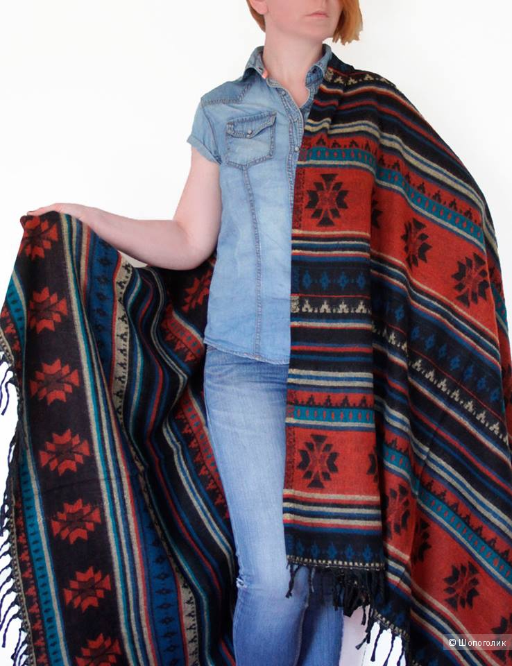 Новый шарф-палантин ( а также шаль, накидка, одеяло, скатерть, плед)