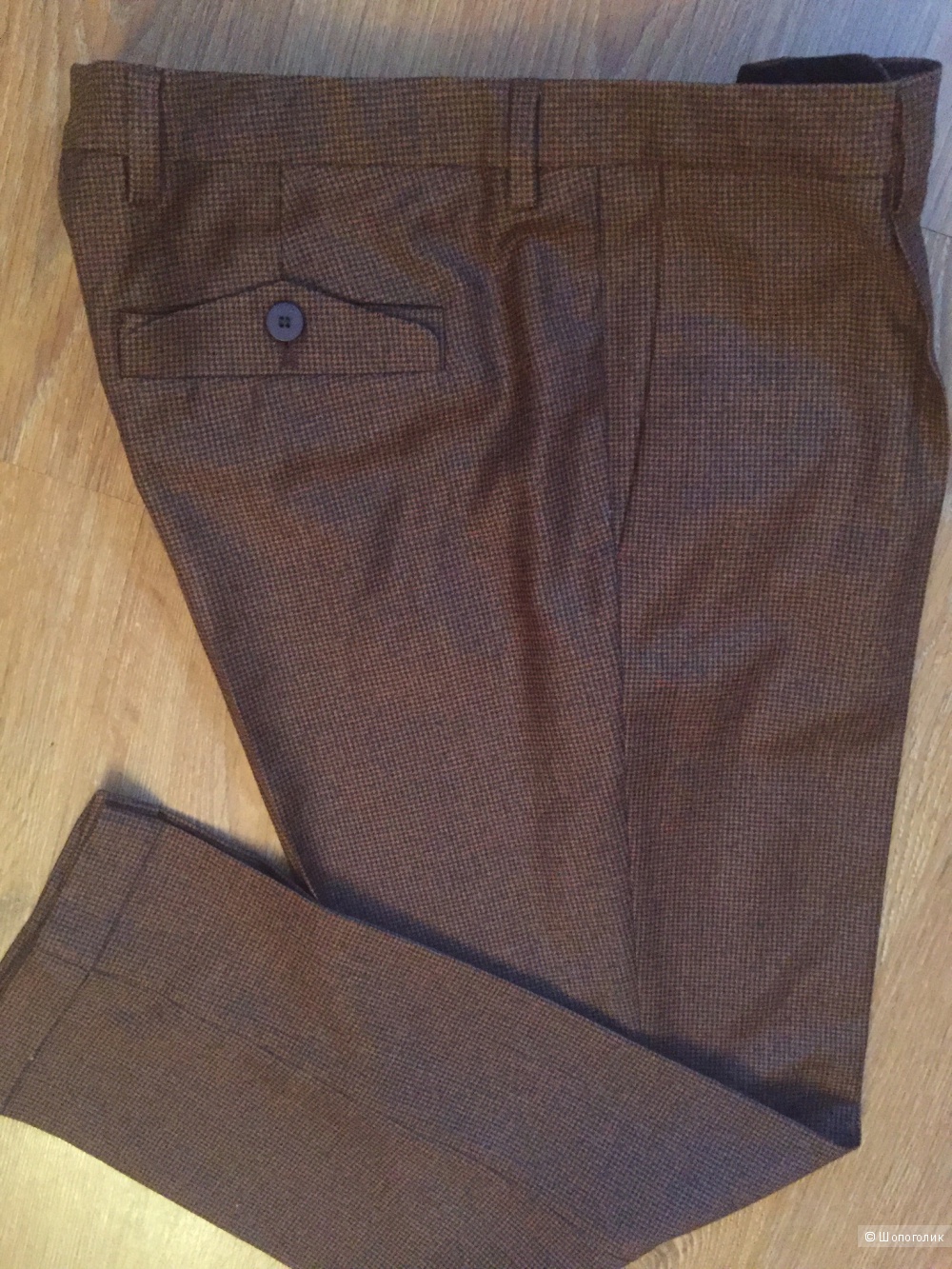 Коричневые шерстяные брюки Mauro Grifoni 42it