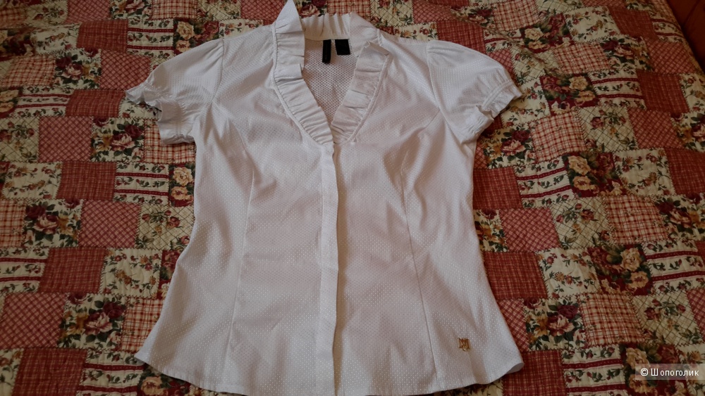 Красивая белая блузка Mango размер XL лучше на наш 4
