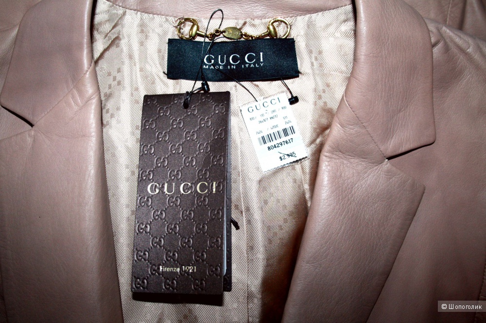 Оригинал. Новая Кожа Gucci. Жакет. Куртка. Италия 42-44р.