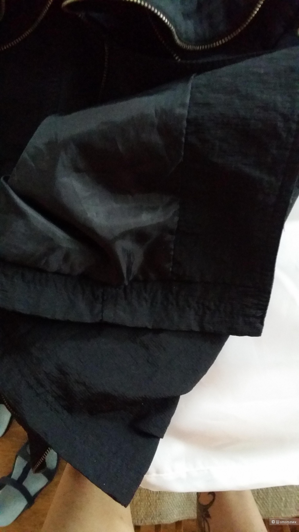 Плащ  винтажный черный 46-48 размер