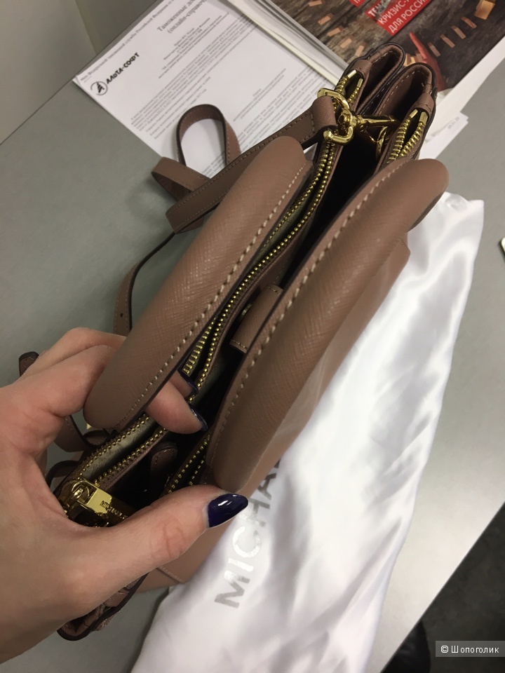 Sutton Saffiano Medium Satchel Michael Michael Kors