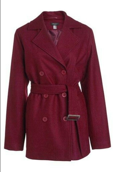 Бордовое пальто демисезон, 48-50разм.