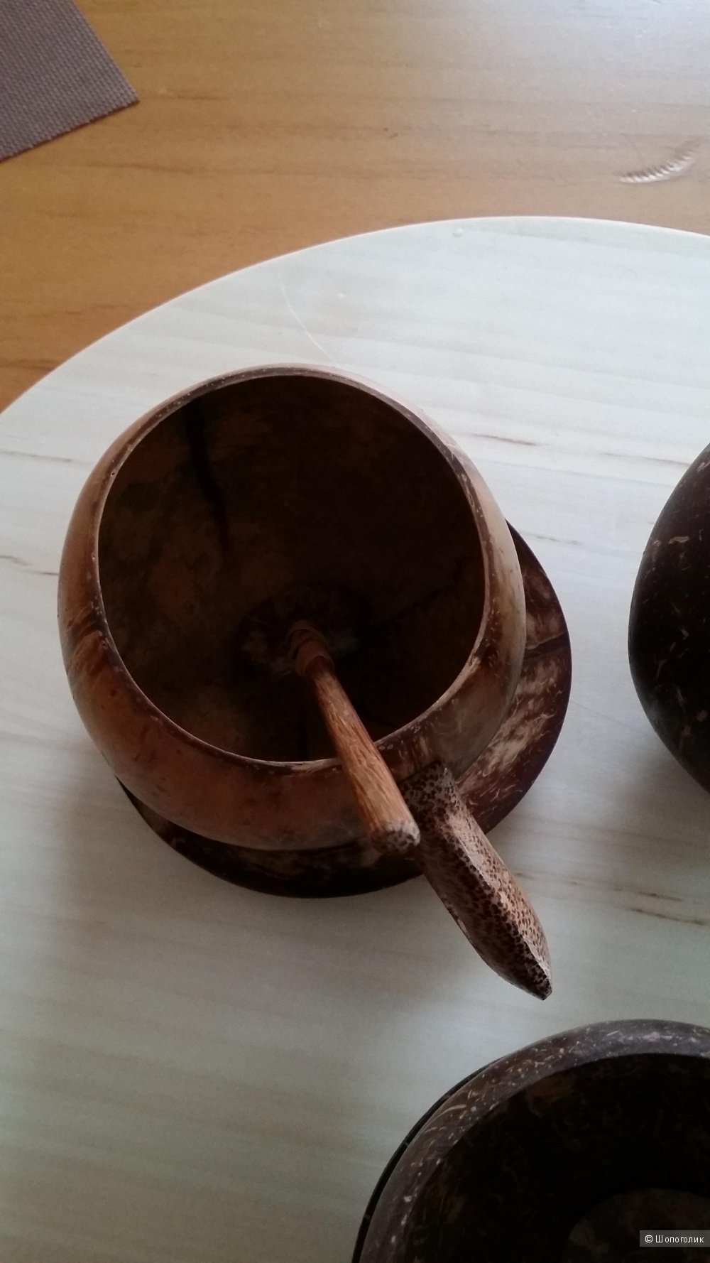 Комплект чайной посуды посуды из кокоса