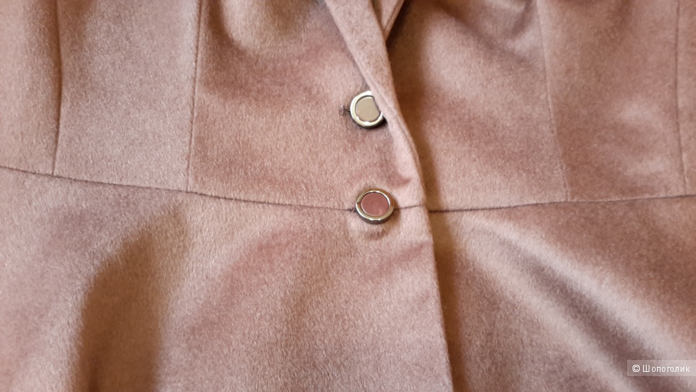 Красивый теплый пиджак шоколадного цвета Charuel размер 48 на 46