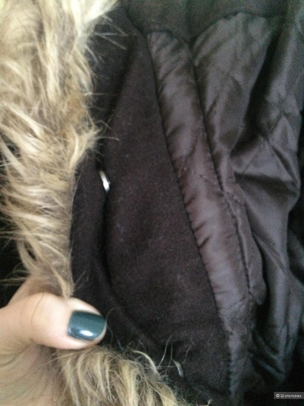 Пальто коричневое Camaieu Uk16, на подкладе