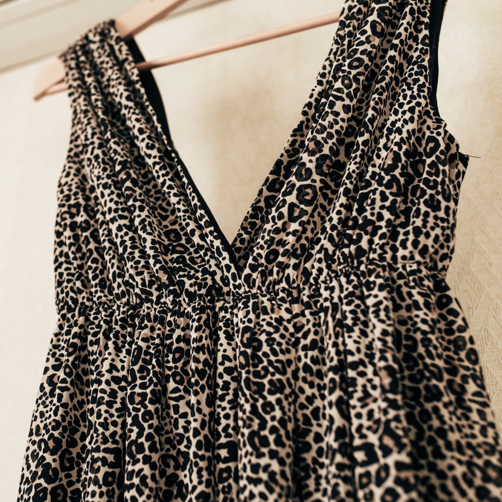 Леопардовое платье в пол H&M