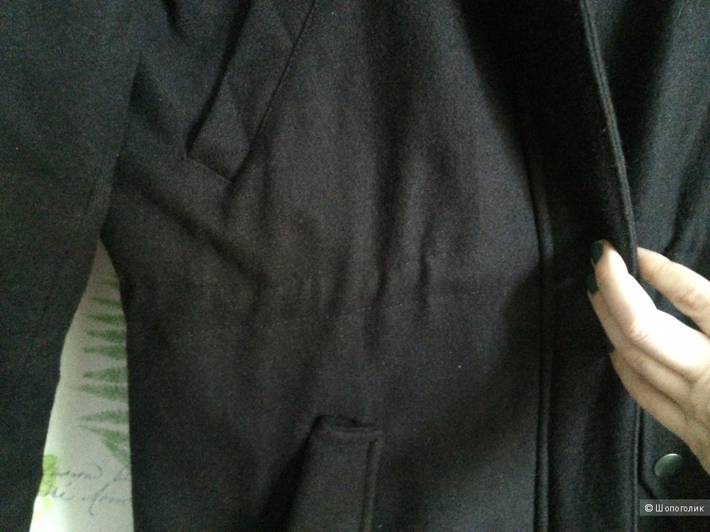 Пальто коричневое Camaieu Uk16, на подкладе