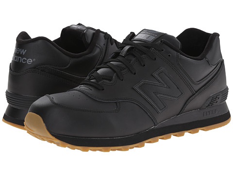 Черные кожаные New Balance 574 38р. Новые