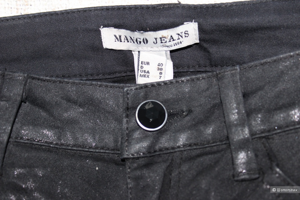 Джинсы MANGO, рзмер производителя 40 (На 46-48 RUS), цвет черный.