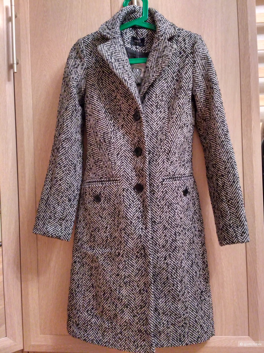 Новое пальто Oodji из смесовой шерсти, 36