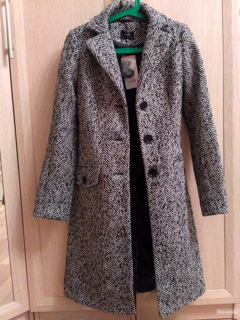 Новое пальто Oodji из смесовой шерсти, 36