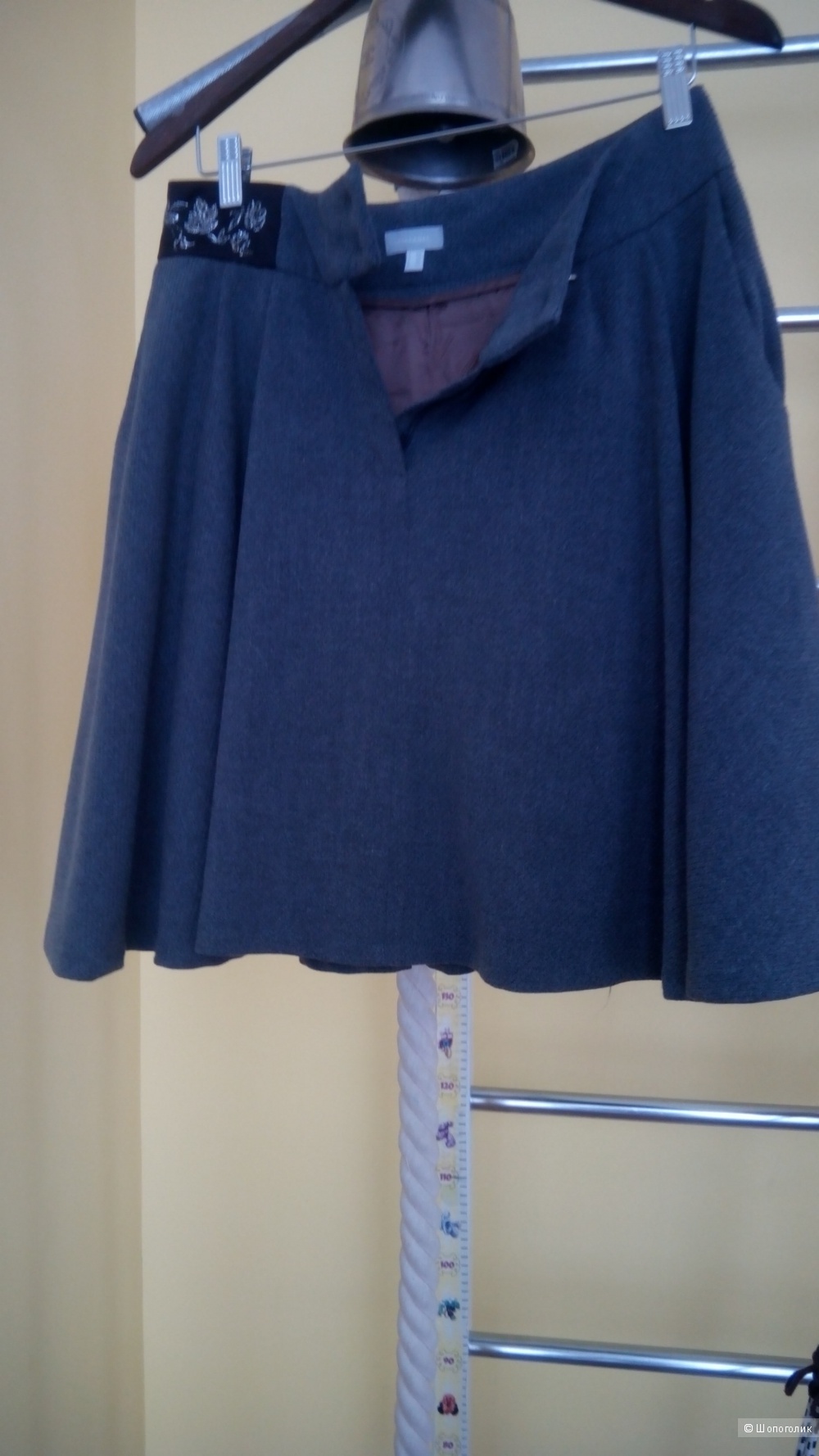 Красивая юбка клеш с шерстью бренд Stefanel Италия 46 р.