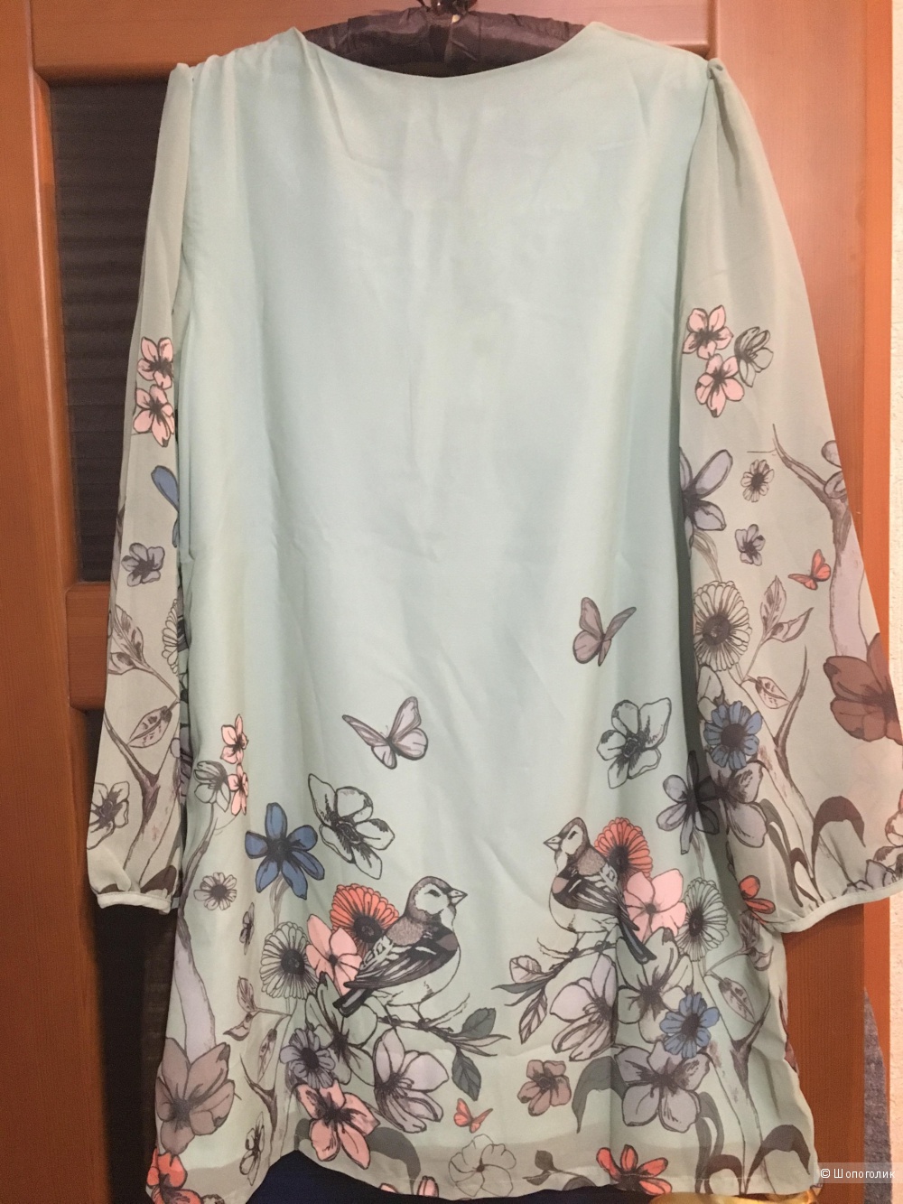Нежное шифоновое платье с бабочками Yumi, цвет Мятный, размер 14UK/10US/48рос