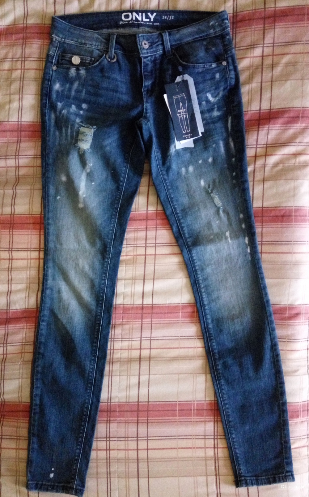 Новые  тёмно-синие джинсы скинни Only Coral от Only (28/32)