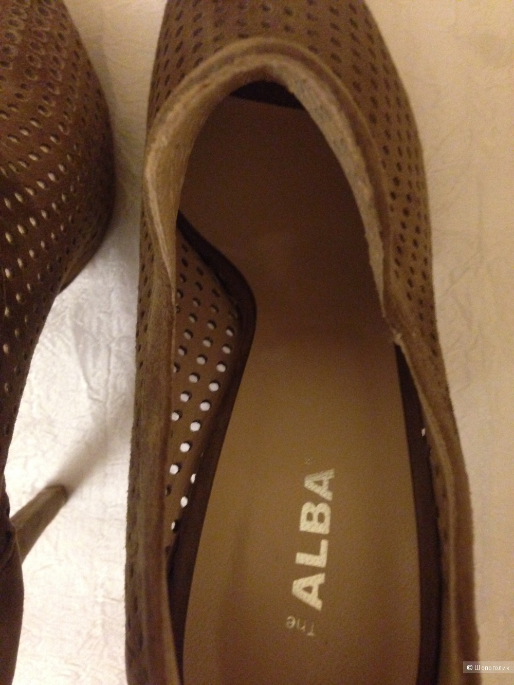 Замшевые туфли Alba на высоком каблуке